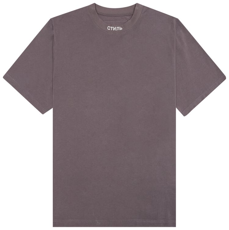 Heron Preston Embroidered Logo T Shirt GreyWhite