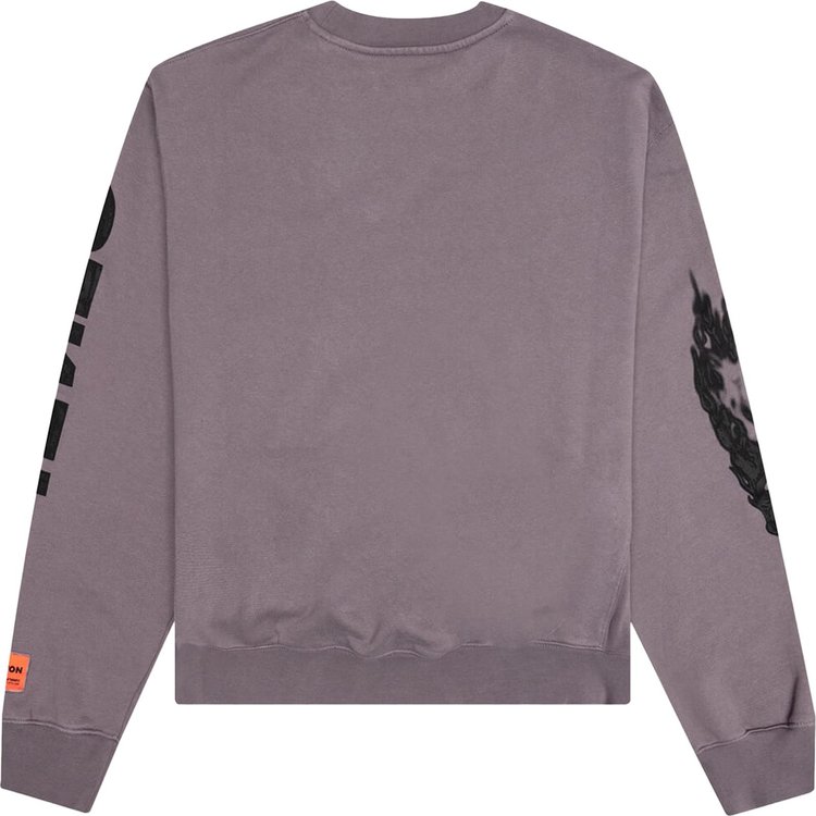 Heron Preston Flaming Skull Crewneck GreyBlack