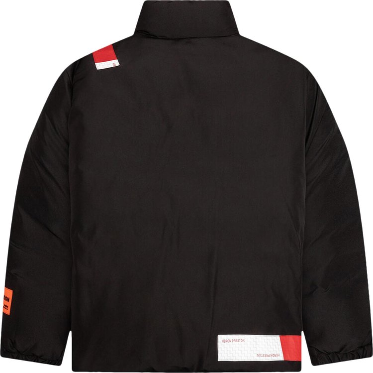 Heron Preston Hiking Tape Puffer Jacket Black