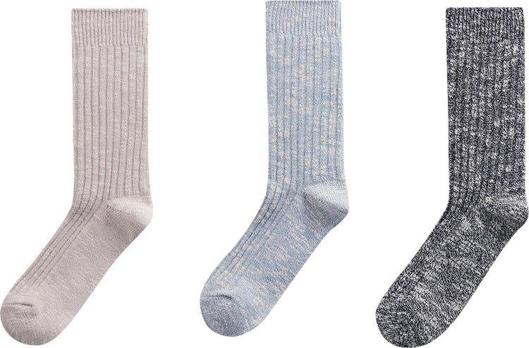 Kith 101 Willet Marled Crew Socks (3 Packs) 'Multicolor'