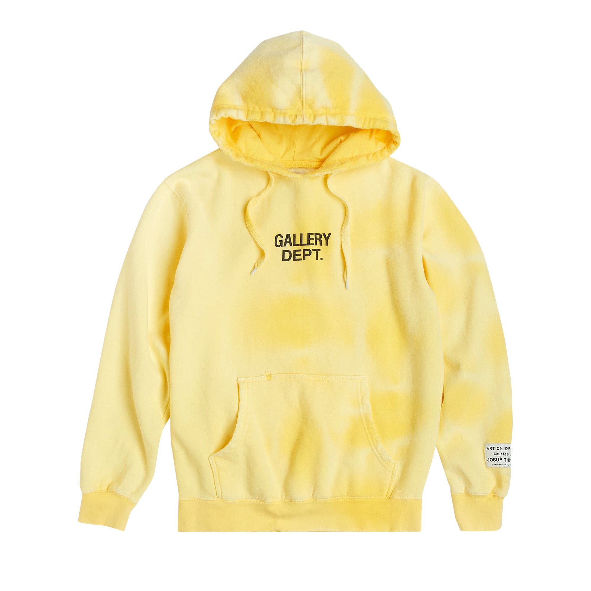 Buy Gallery Dept. Sunfaded Centered Logo Hoodie 'Yellow Buy Gallery Dept. Sunfaded Centered Logo Hoodie 'Yellow