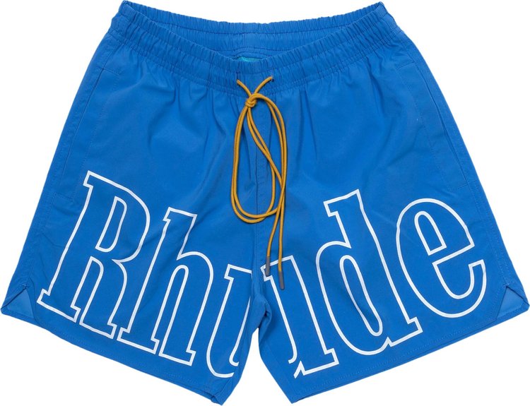 Rhude Logo Swim Trunk 'Blue'