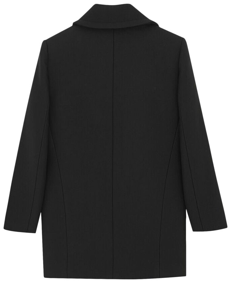 Saint Laurent Caban Double Breasted Jacket Black