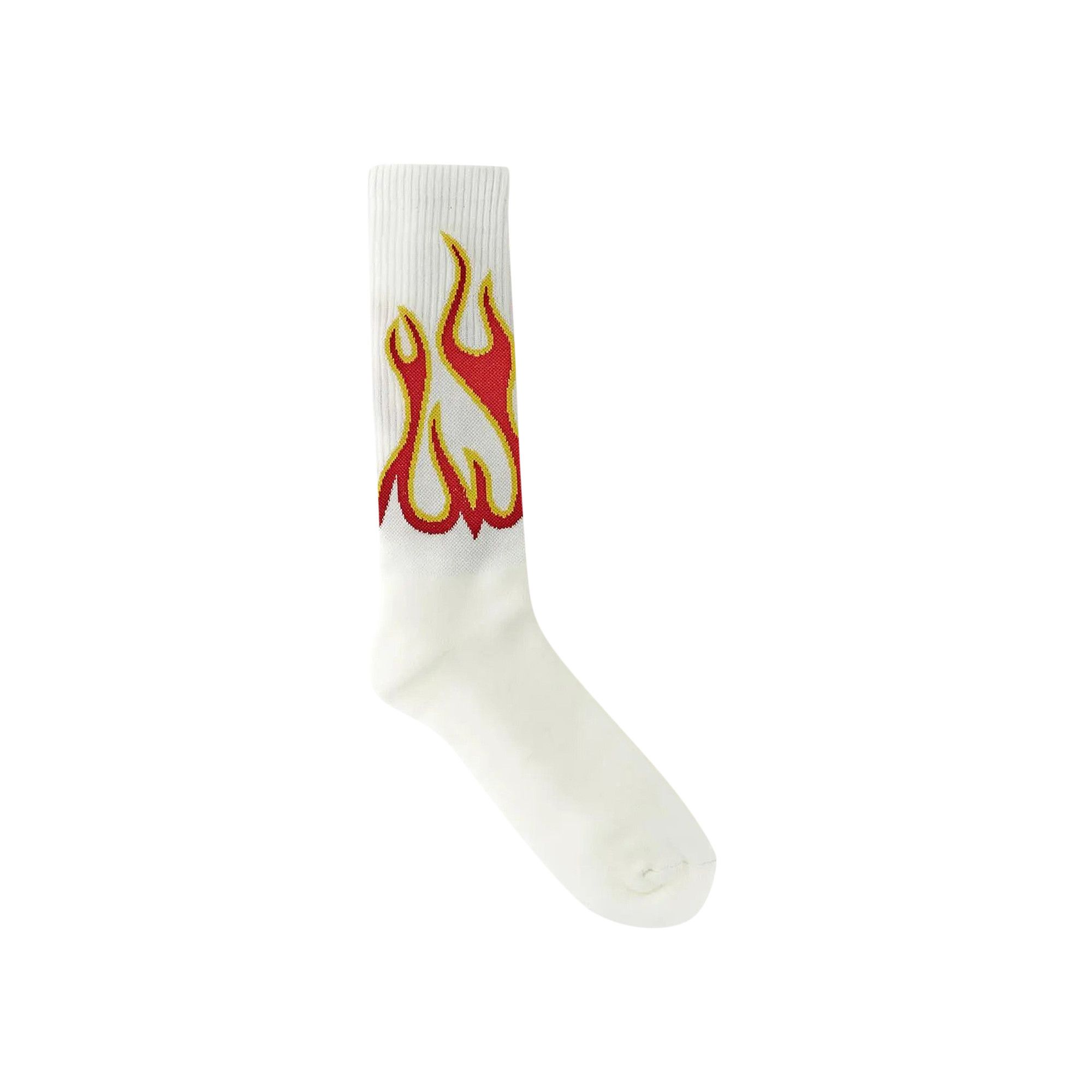 【限定値下げ！】 palm angels ビーニー　ホワイト Buy Palm Angels Flames Socks 'White/Red' - PMRA001S23FAB0060125 | GOAT