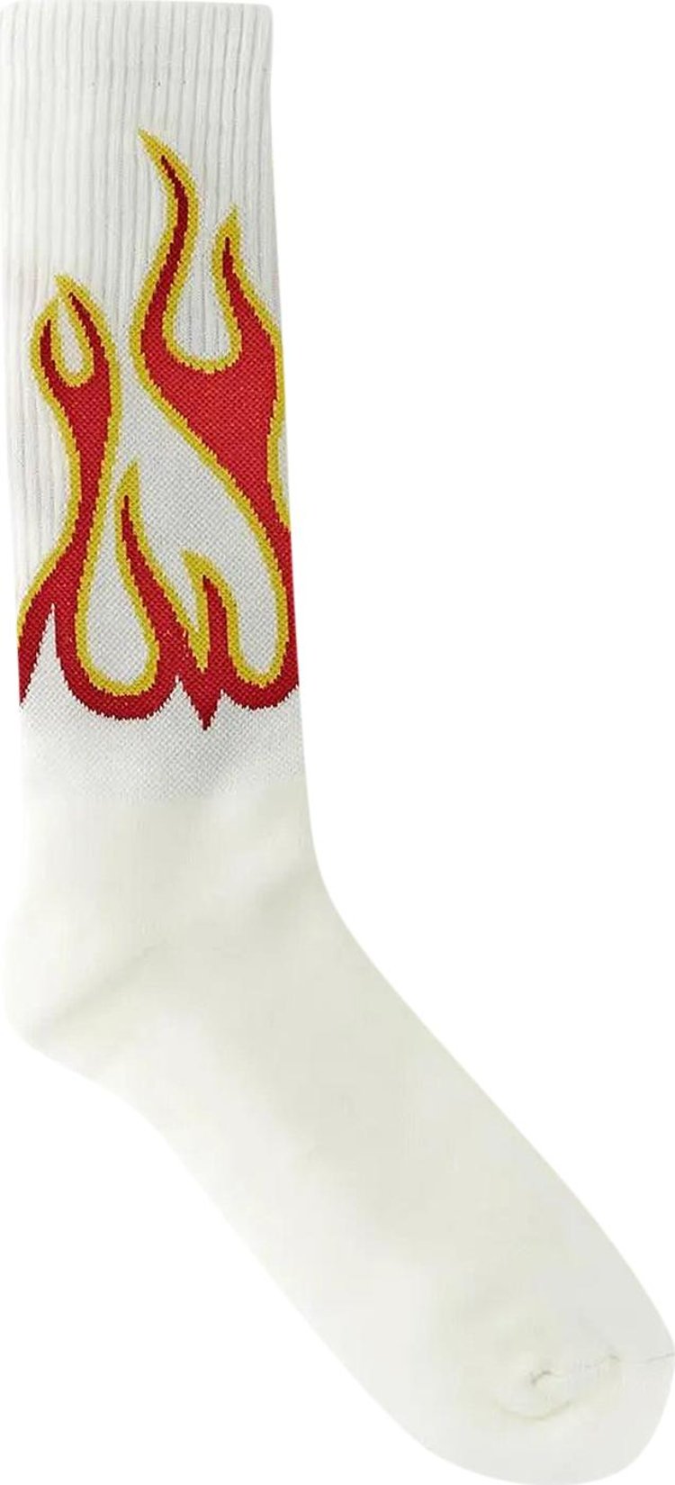 Palm Angels Flames Socks 'White/Red'