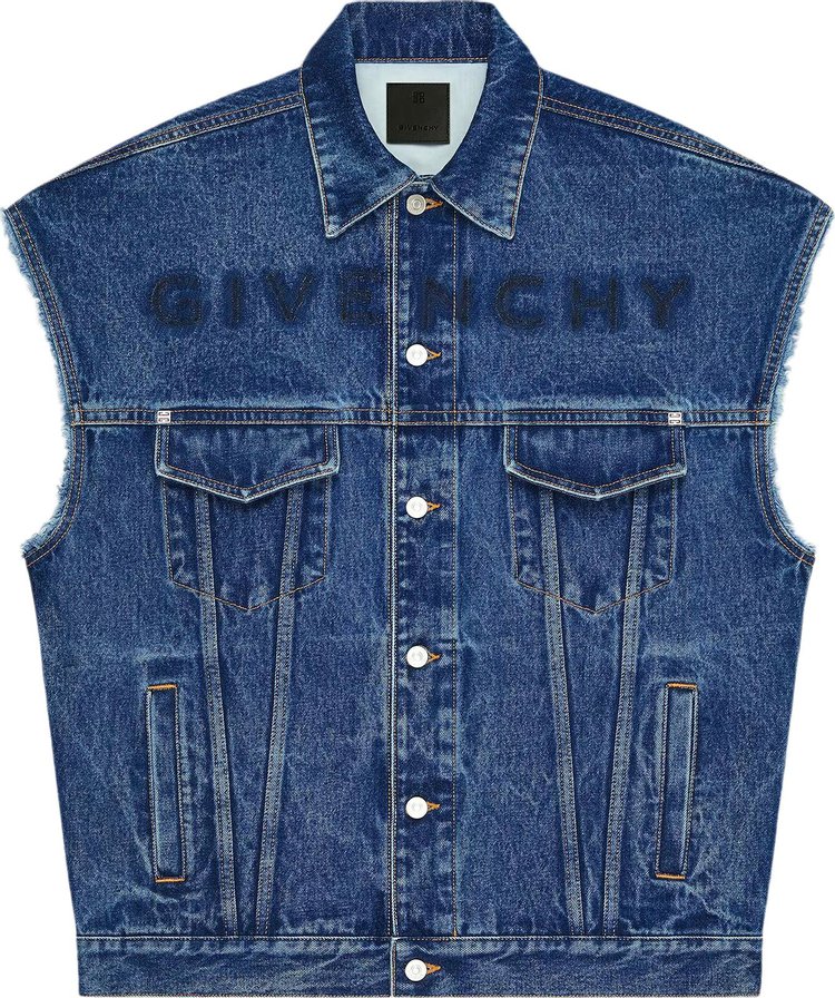 Buy Givenchy Oversized Sleeveless Jacket 'Indigo' - BM01295Y4V 415 | GOAT