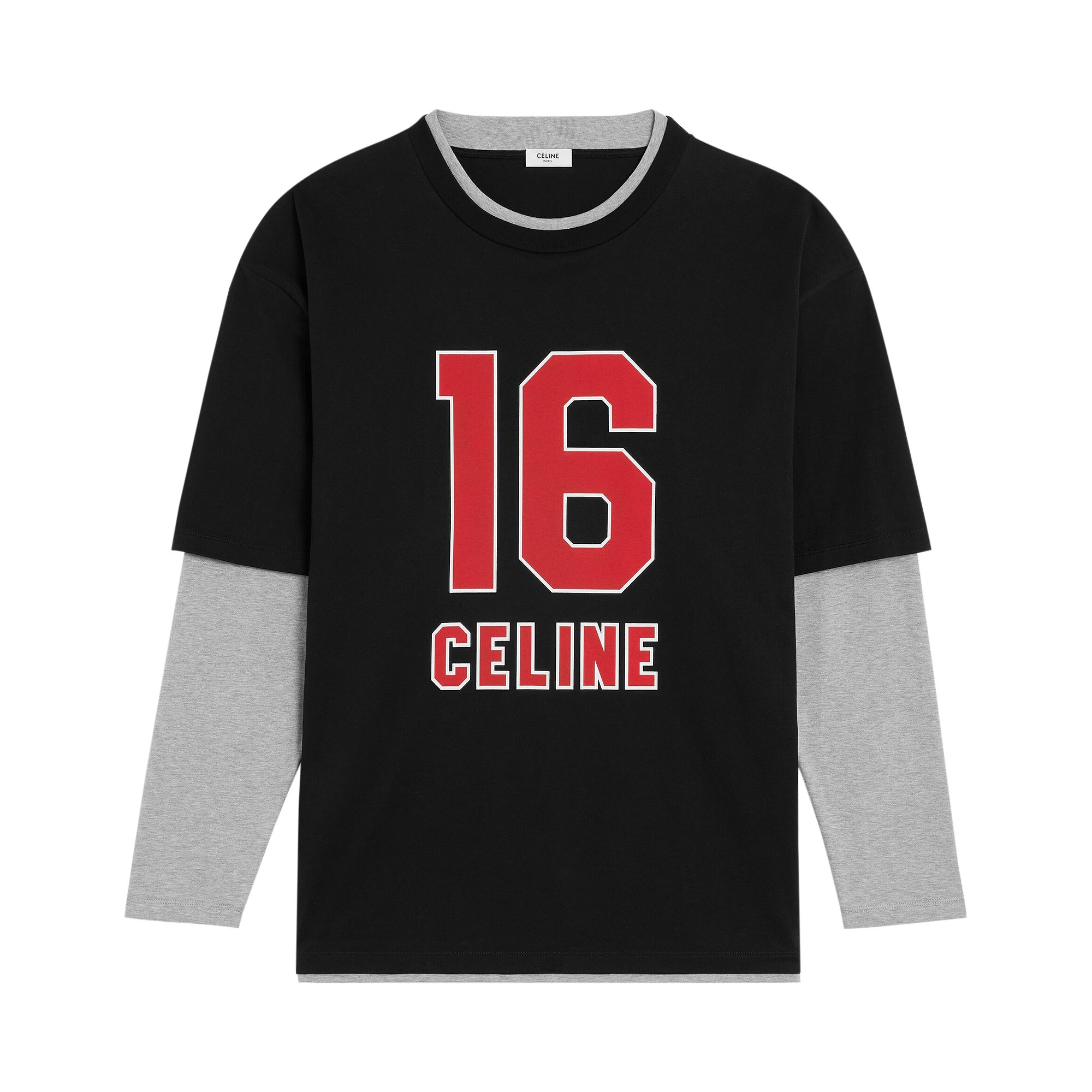 Buy CELINE 16 Skater T-Shirt 'Black/Gey/Red' - 2X87E671Q 38RZ 
