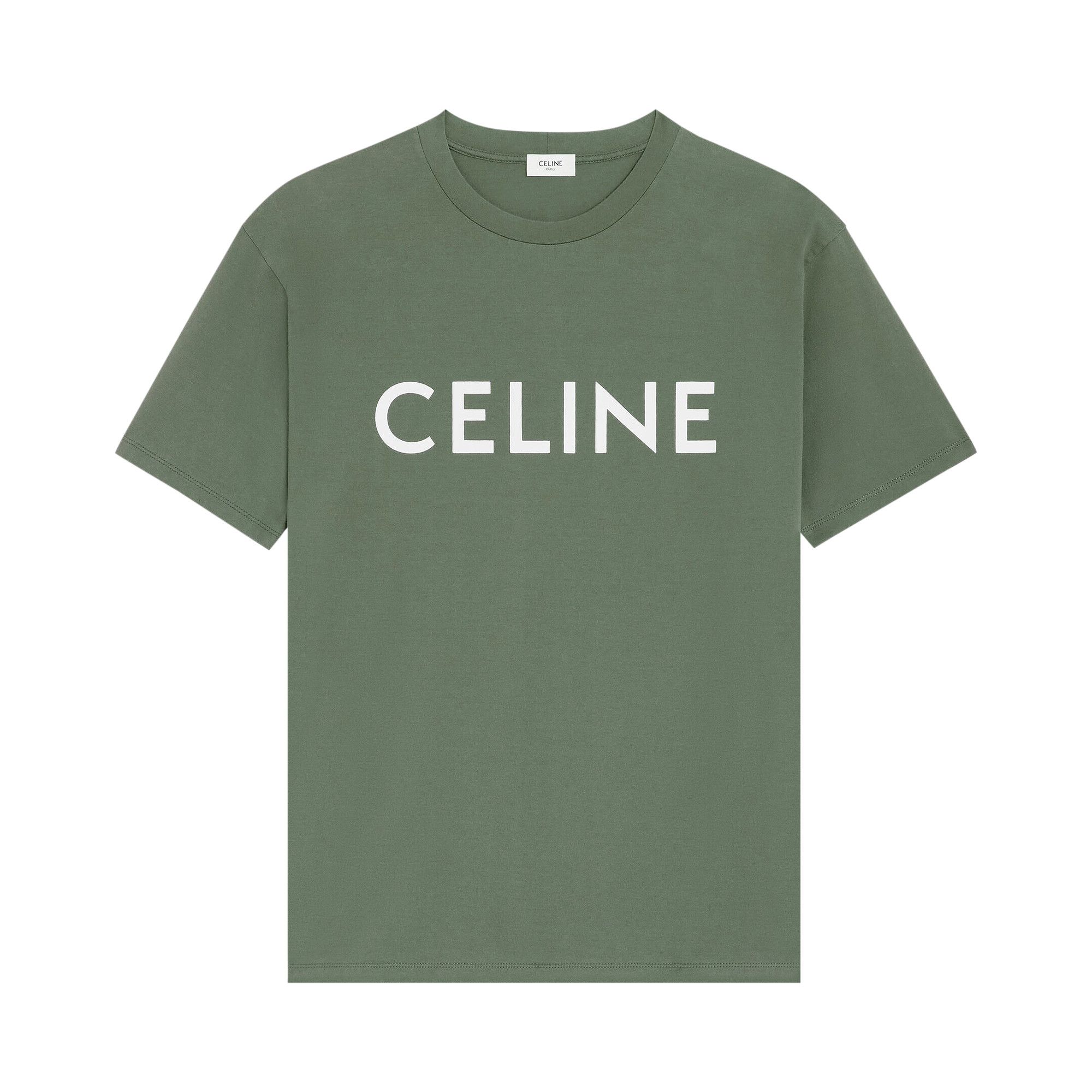 Buy CELINE Loose T-Shirt 'Khaki/Off White' - 2X681671Q 02KF