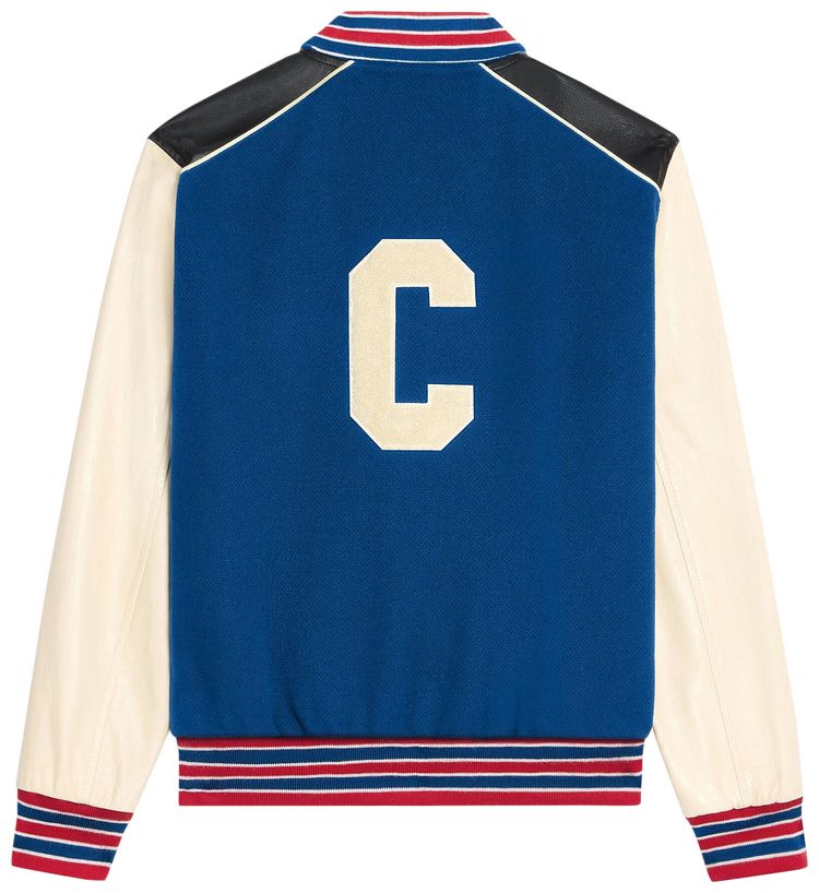 CELINE Oversized Wool Teddy Jacket Cobalt