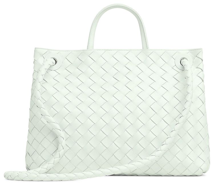 Bottega Veneta Medium Andiamo Intrecciato Bag GlacierBrass