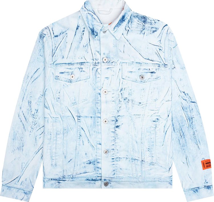 Heron Preston Overdyed Spray Regular Jacket Blue