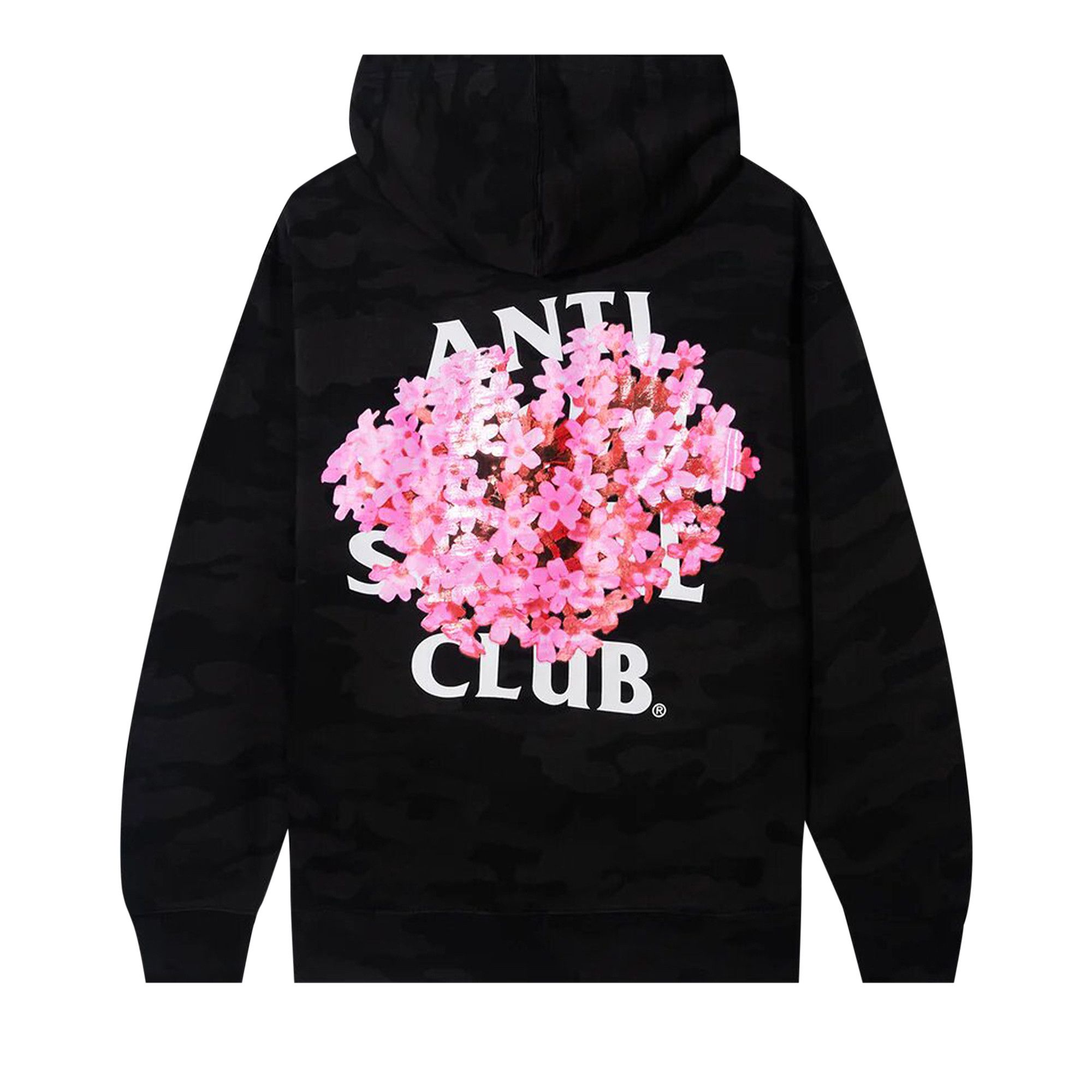 Anti social social club white camo hoodie top
