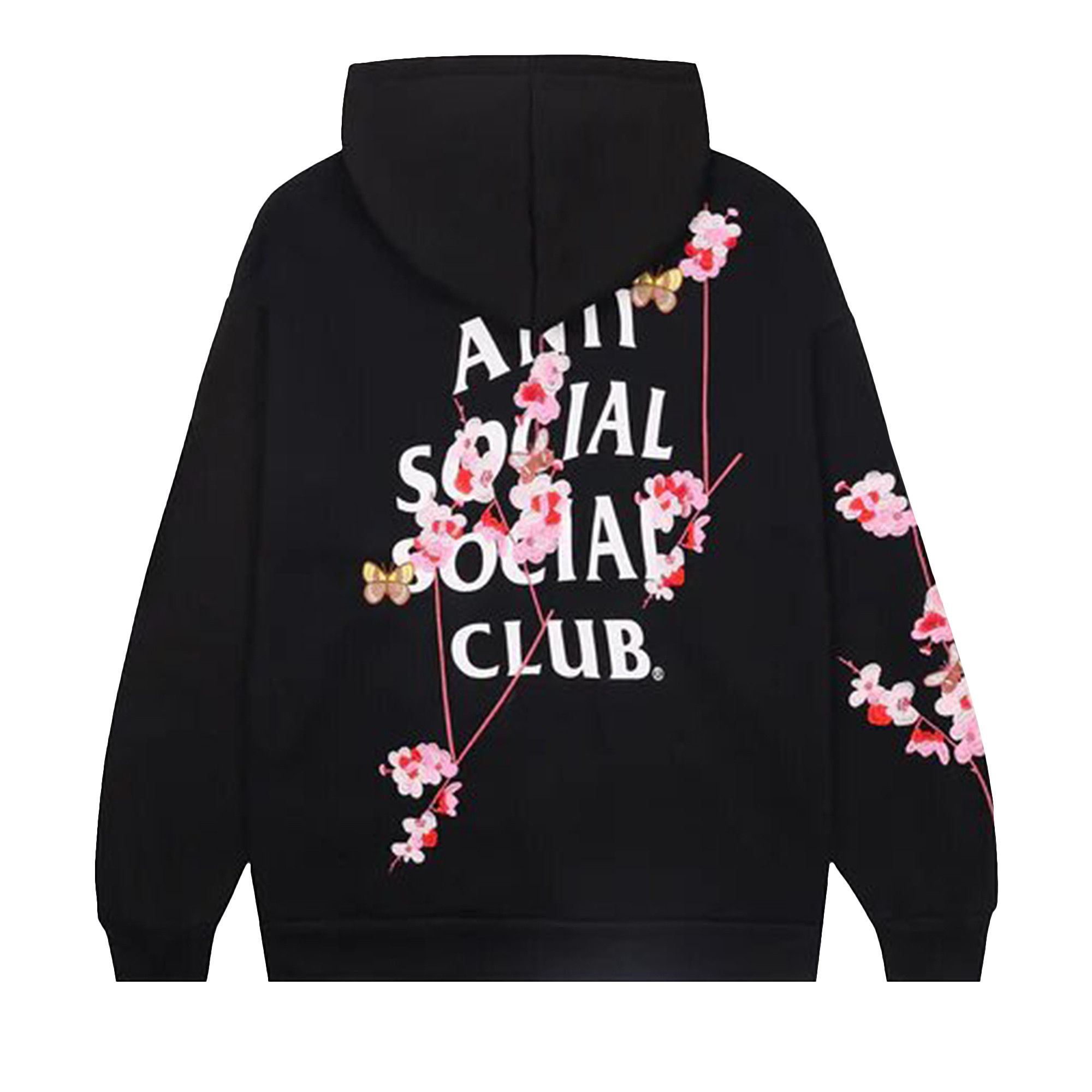 Buy Anti Social Social Club Kkoch Butterflies Full Embroidery Hoodie Black 0657 1FW220106KBFEH BLAC GOAT