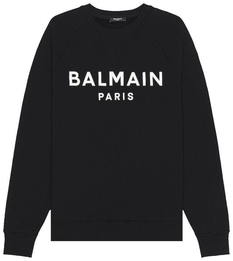 Balmain Printed Sweatshirt NoirBlanc