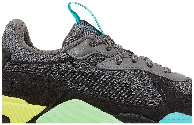 Puma RS X Highlighter Jr Castlerock Fluorescent Yellow