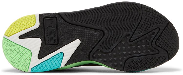 Puma RS X Highlighter Jr Castlerock Fluorescent Yellow