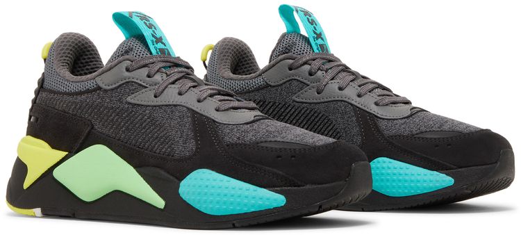 Puma RS X Highlighter Jr Castlerock Fluorescent Yellow
