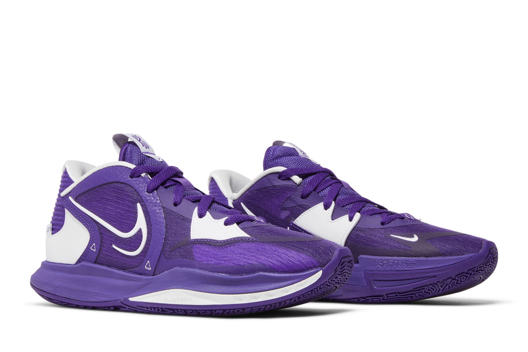 Kyrie 5 tan and purple top