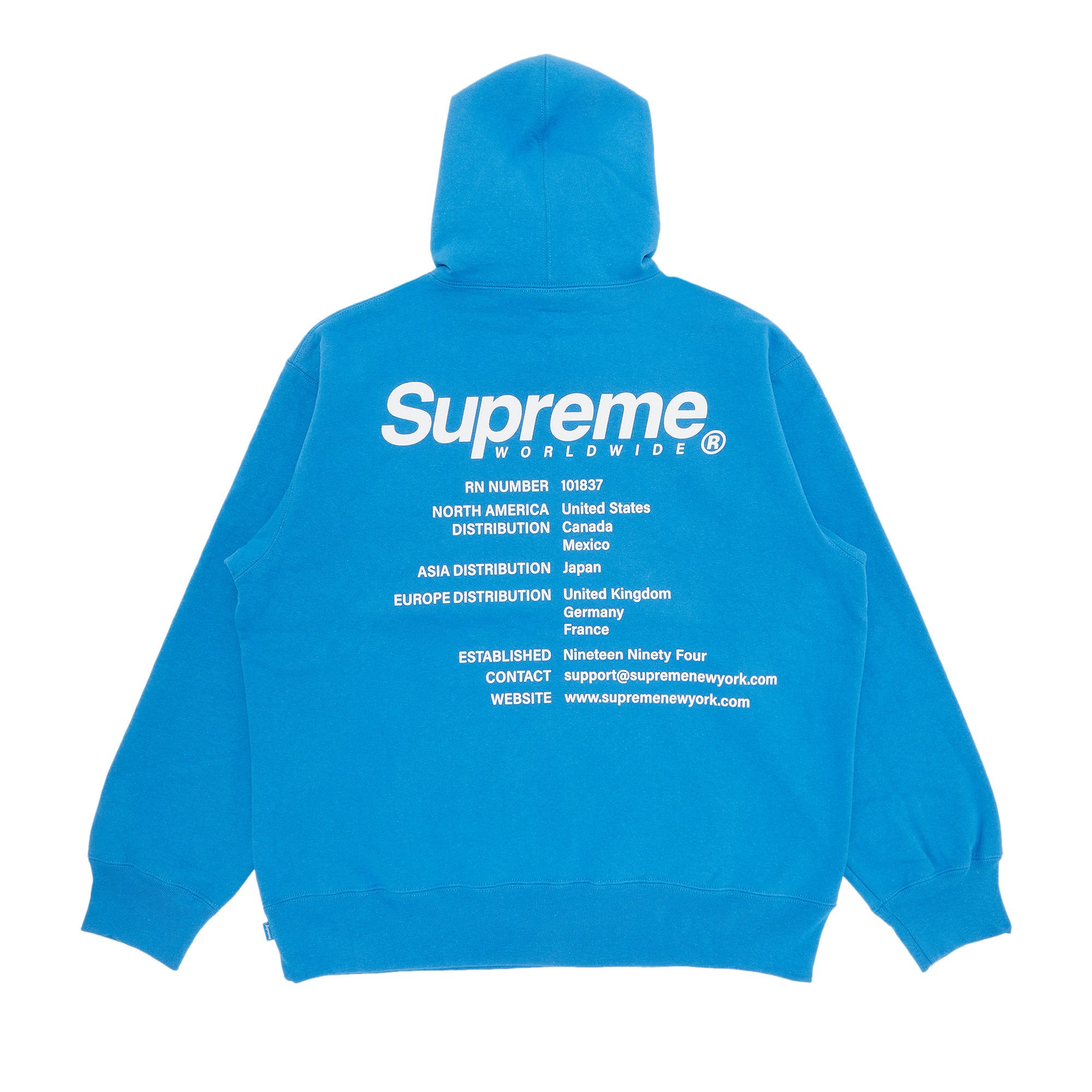 Buy Supreme Worldwide Hooded Sweatshirt Blue SS23SW80 BLUE GOAT CA
