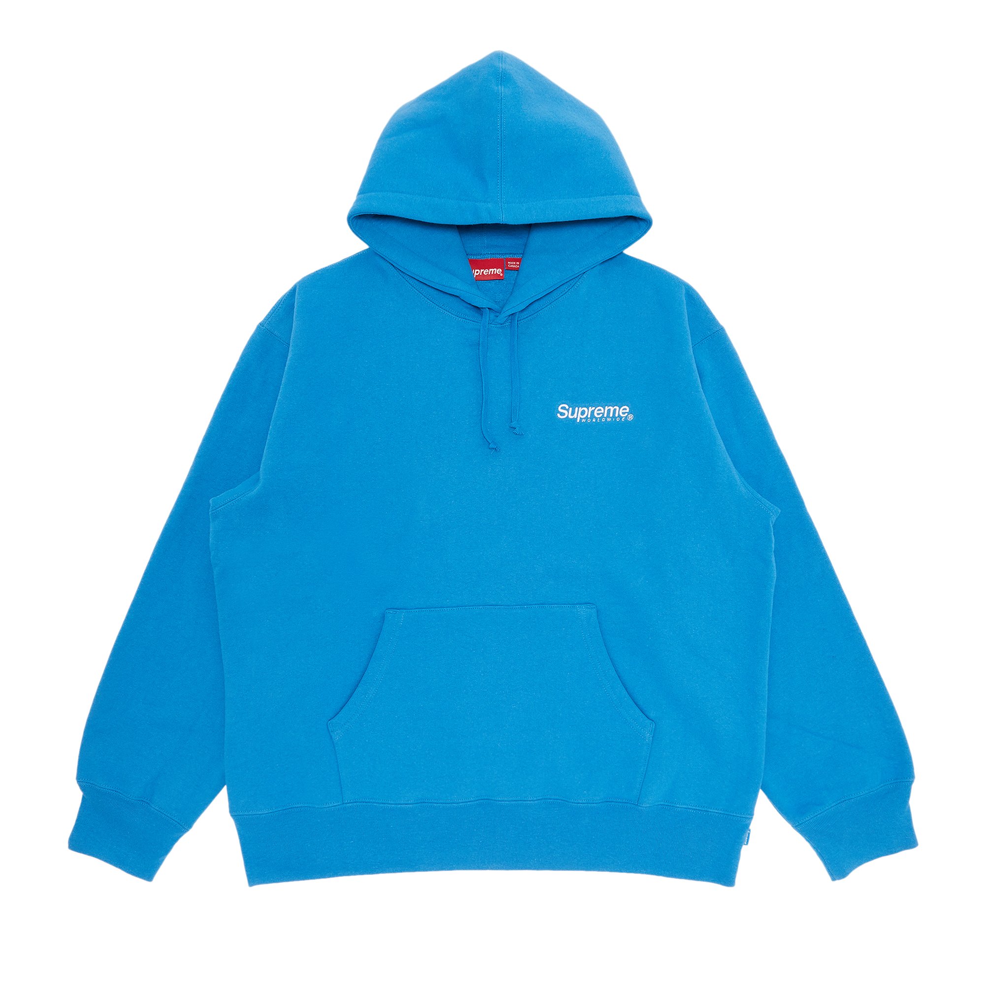 Supreme Worldwide Hooded Sweatshirt 'Blue' | GOAT
