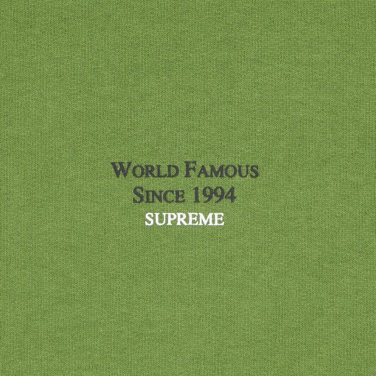 Supreme World Famous Micro Hooded Sweatshirt Green