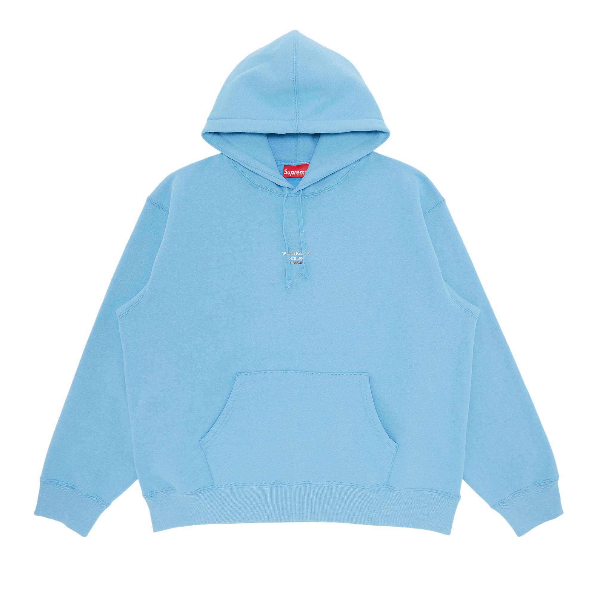 Supreme World Famous Micro Hooded Sweatshirt 'Light Blue'