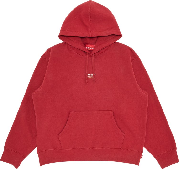 Supreme World Famous Micro Hooded Sweatshirt 'Dark Red'