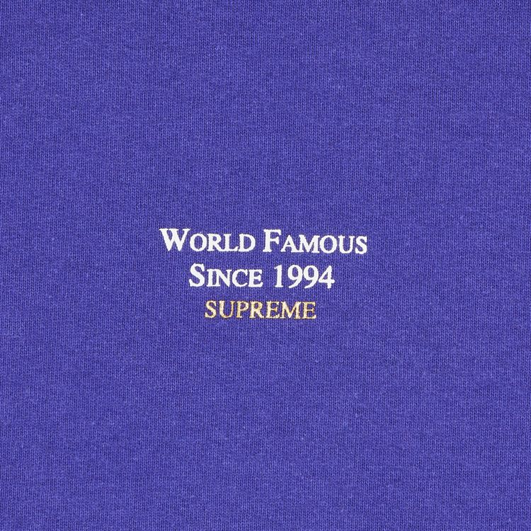 Supreme World Famous Micro Hooded Sweatshirt Purple