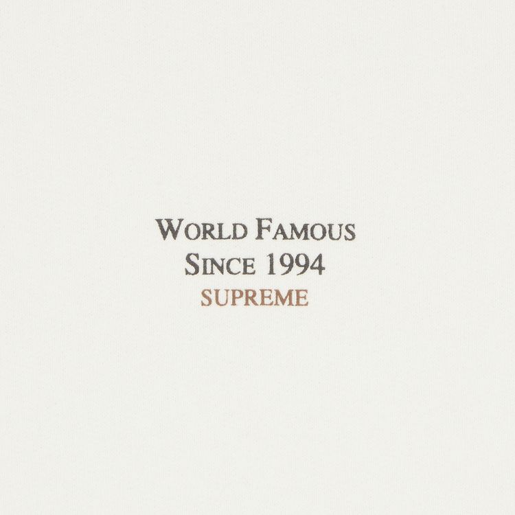 Supreme World Famous Micro Hooded Sweatshirt White