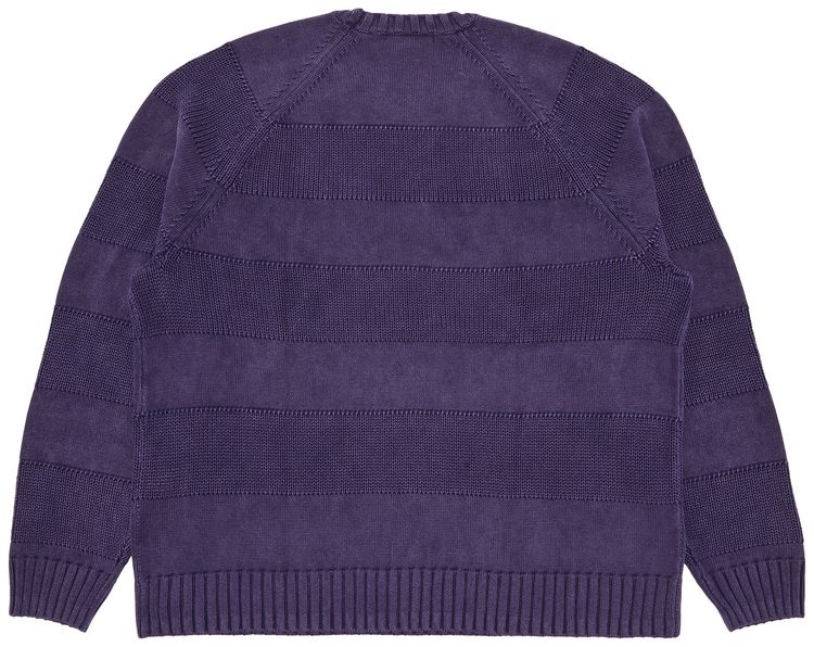 Supreme Small Box Stripe Sweater Purple