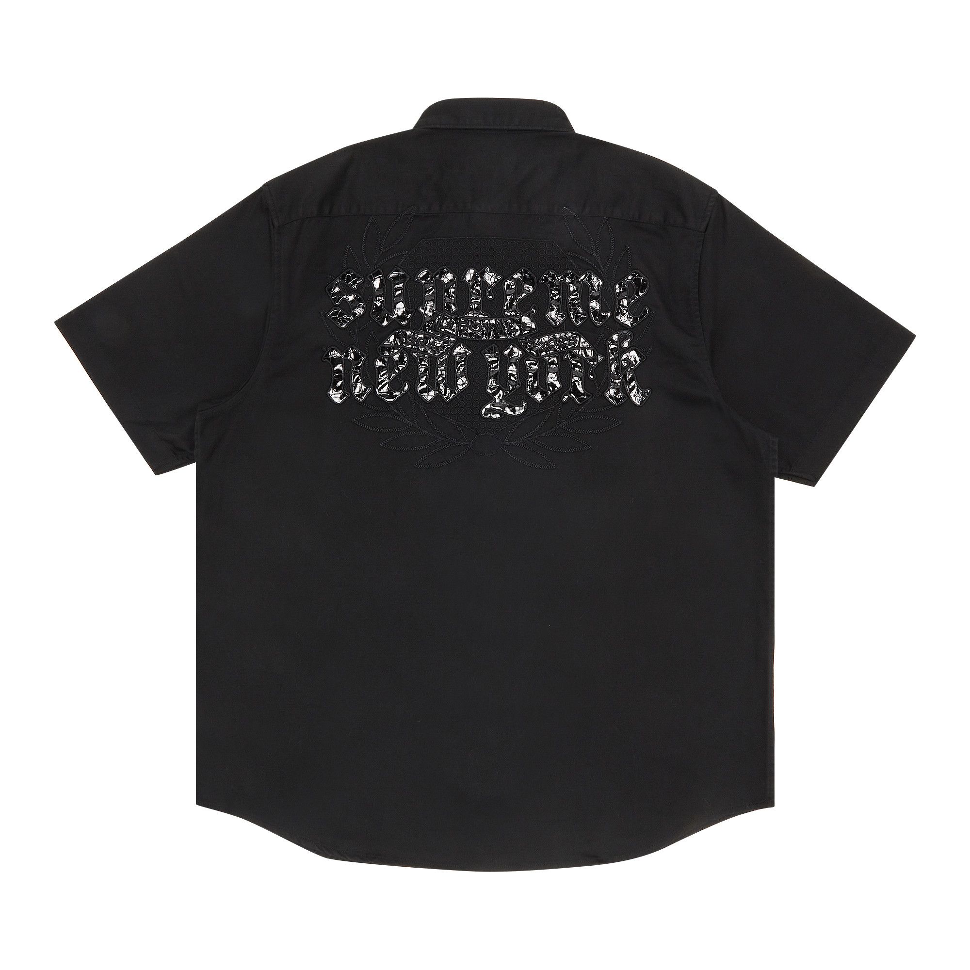Buy Supreme Croc Patch Short-Sleeve Work Shirt 'Black' - SS23S23