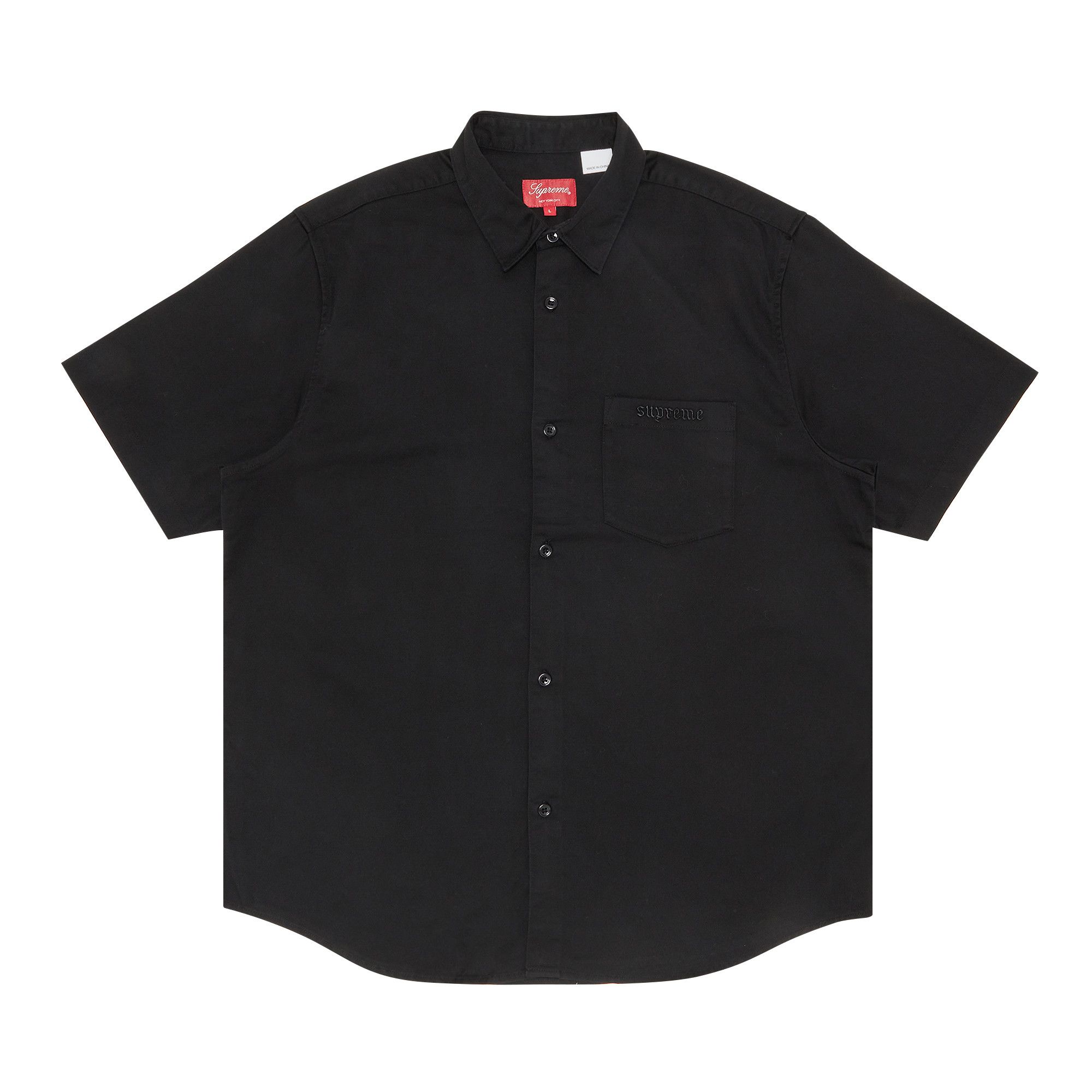 Supreme 2-Tone Work Shirt Black (L)