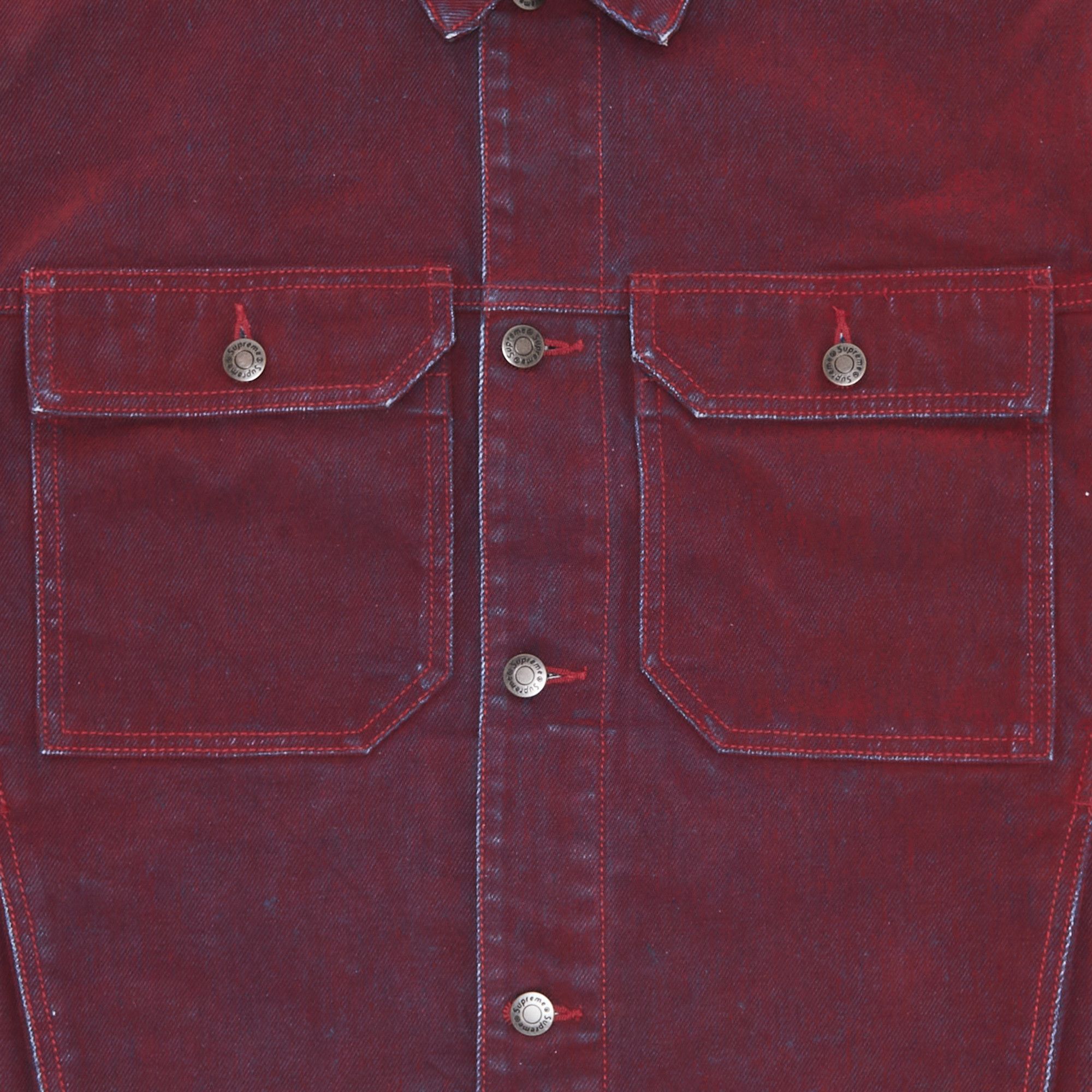 Buy Supreme Flocked Denim Trucker Jacket 'Red' - SS23J16 RED Buy Supreme Flocked Denim Trucker Jacket 'Red' - SS23J16 RED