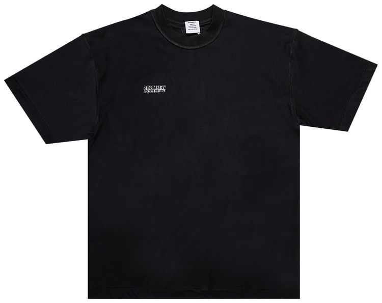 Vetements Inside Out Tee Black