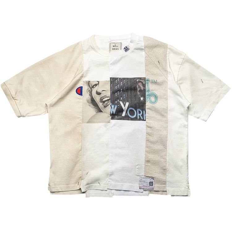 Maison Mihara Yasuhiro Vertical Switching Tee White