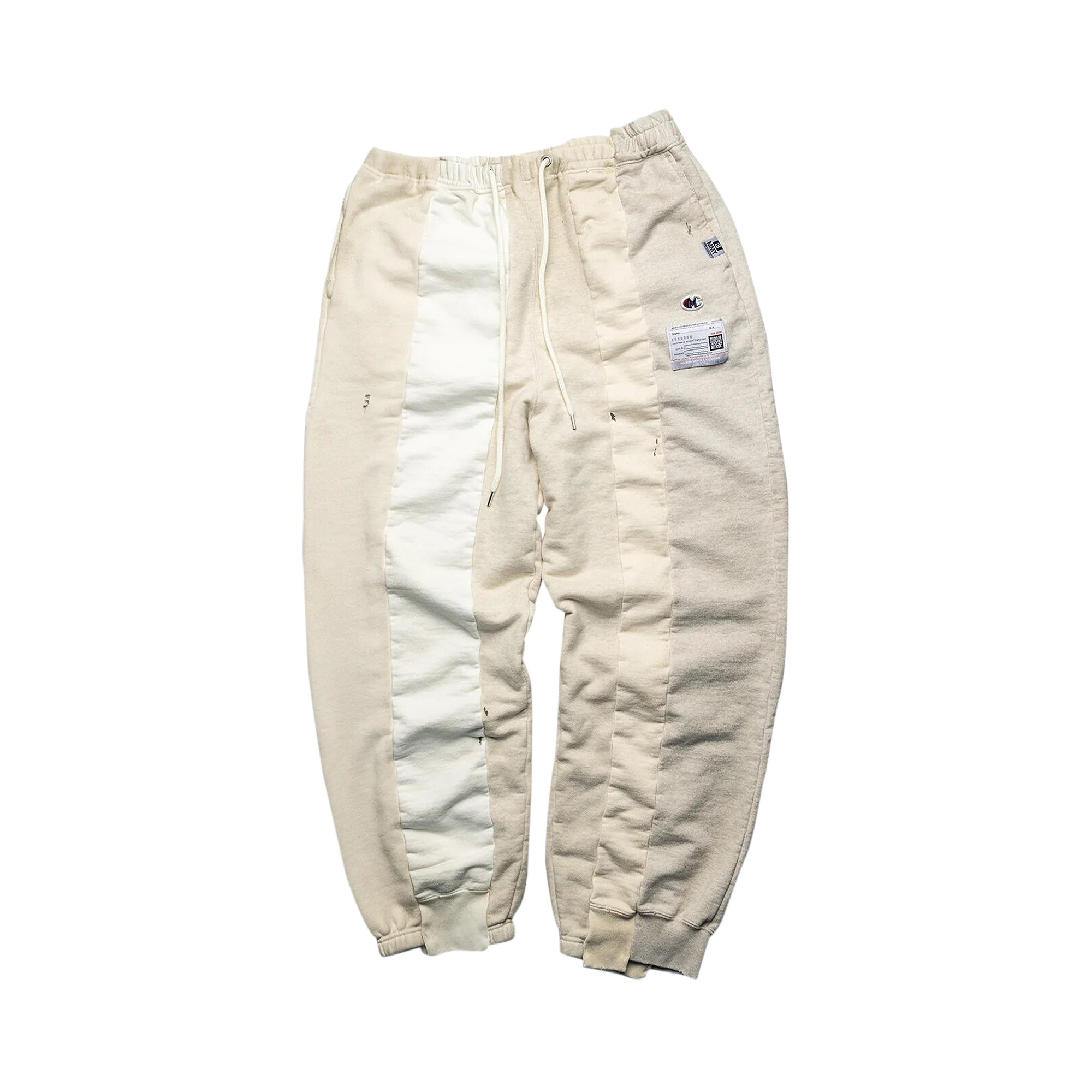 Maison Mihara Yasuhiro Vertical Switching Sweatpants 'White'