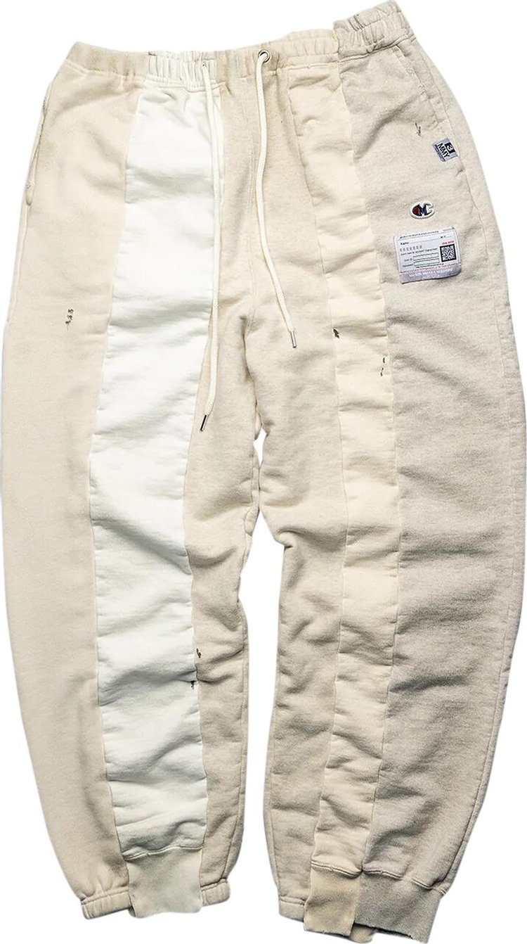 Maison Mihara Yasuhiro Vertical Switching Sweatpants 'White'