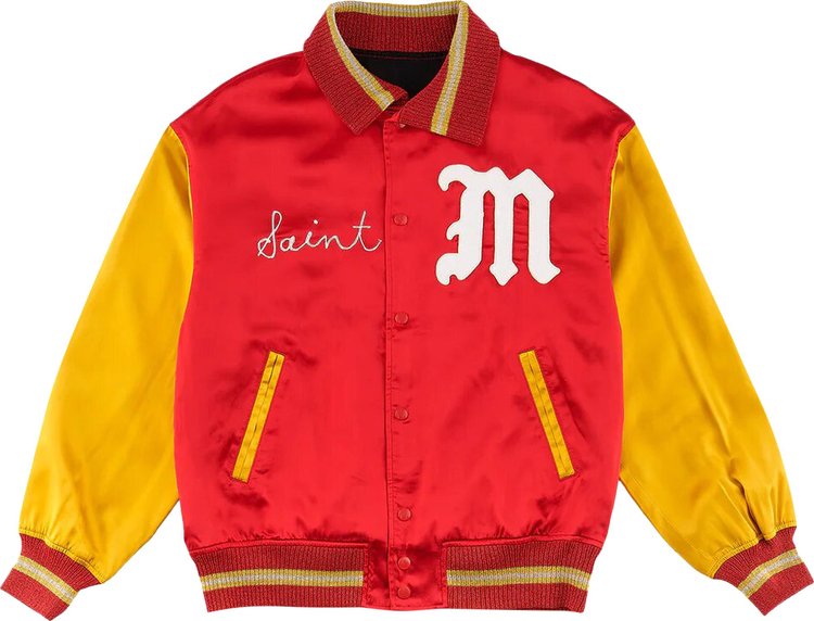 Buy Saint Michael Saint Varsity Jacket 'Red' - SM S23 0000 068 | GOAT
