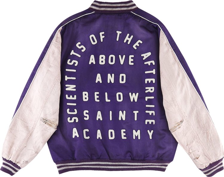 Saint Michael Stadium Jacket PurplePink