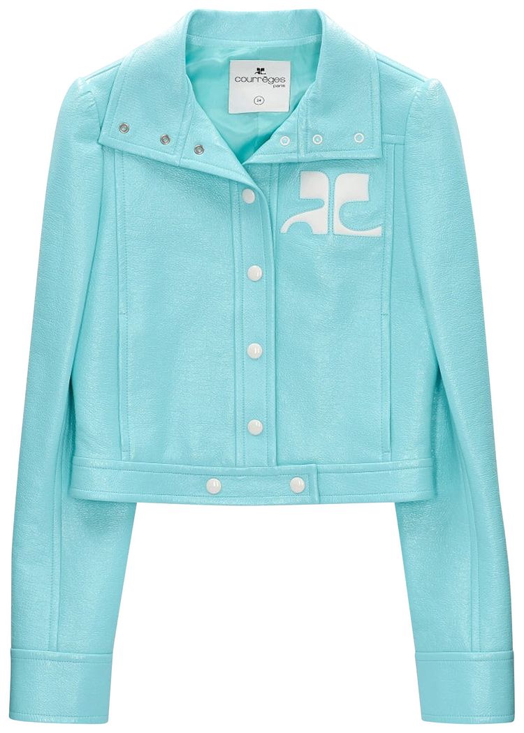 Courreges Reedition Vinyl Jacket Turquoise