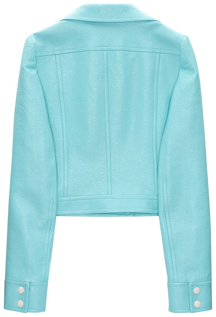 Courreges Reedition Vinyl Jacket Turquoise