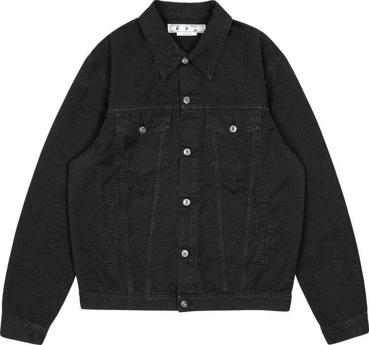 Off White Wave Off Canvas Skate Jacket Black