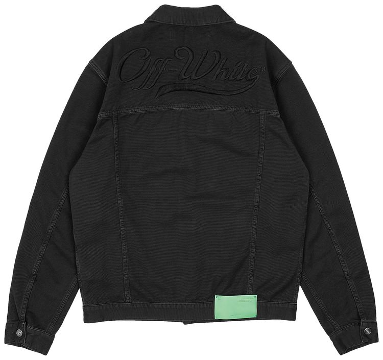 Off White Wave Off Canvas Skate Jacket Black