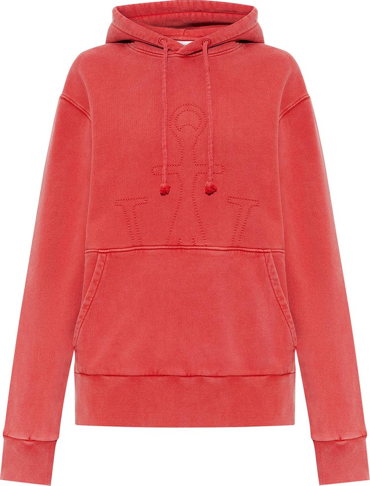 JW Anderson Embroidered Hoodie 'Red'
