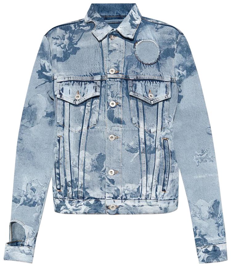Off White Sky Meteor Denim Jacket Light Blue