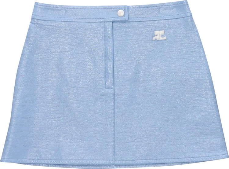 Courreges Vinyl Mini Skirt Pastel Blue