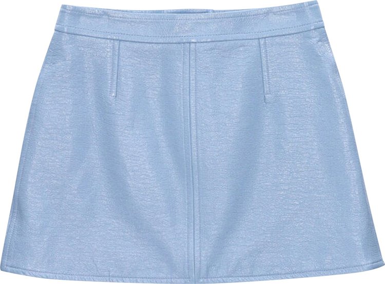 Courreges Vinyl Mini Skirt Pastel Blue