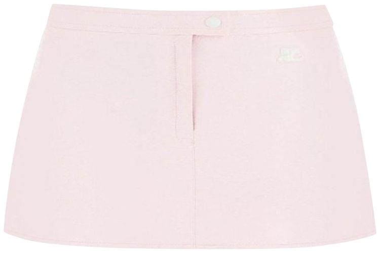 Courreges Vinyl Mini Skirt Pale Pink