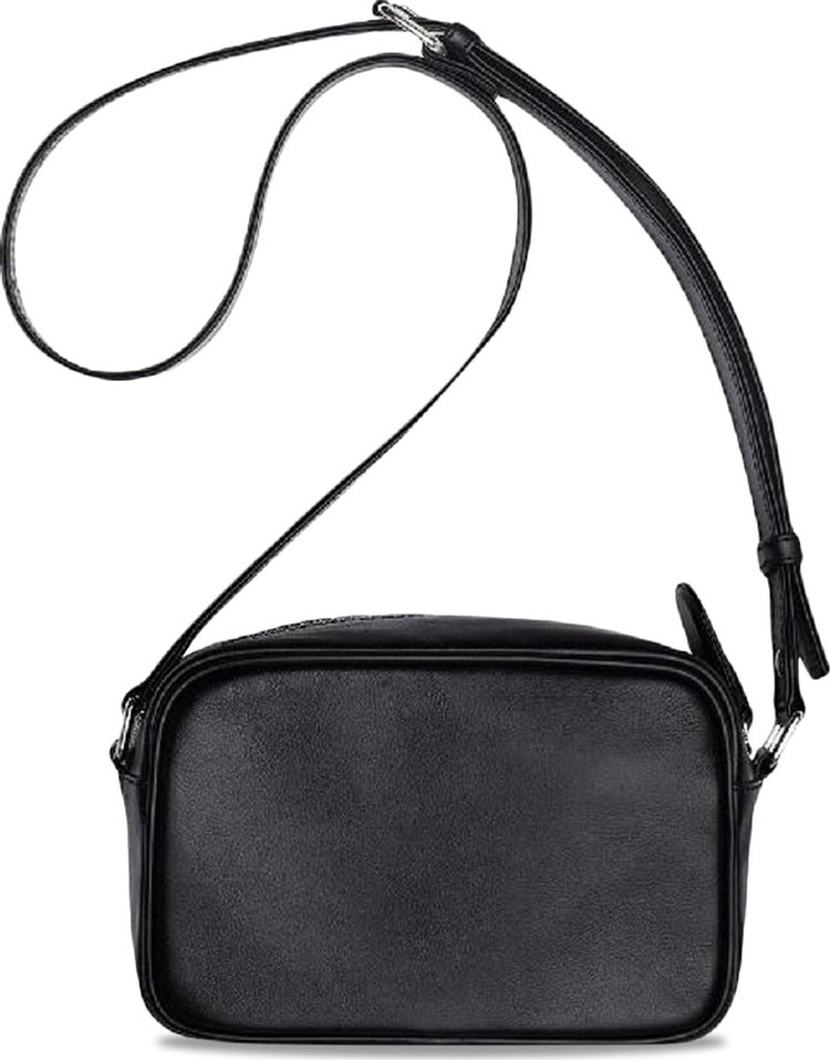 Courreges Logo Detailing Shoulder Bag Black