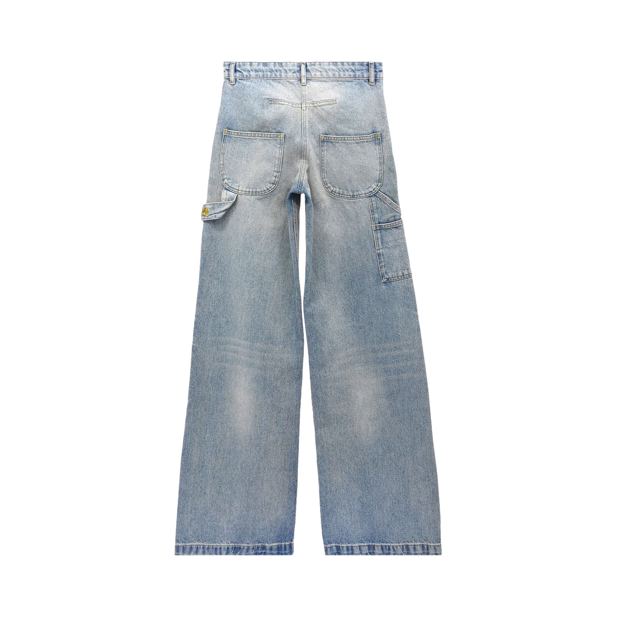 パンツ courreges Dirty Blue Baggy Jeans Courreges Women's Courrèges Dirty Blue Denim Baggy Pants in